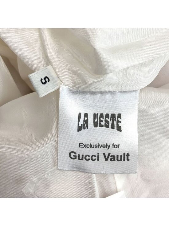 Gucci Vault la Veste Custom Sequin Check Dress S White Red - Picture 7 of 8